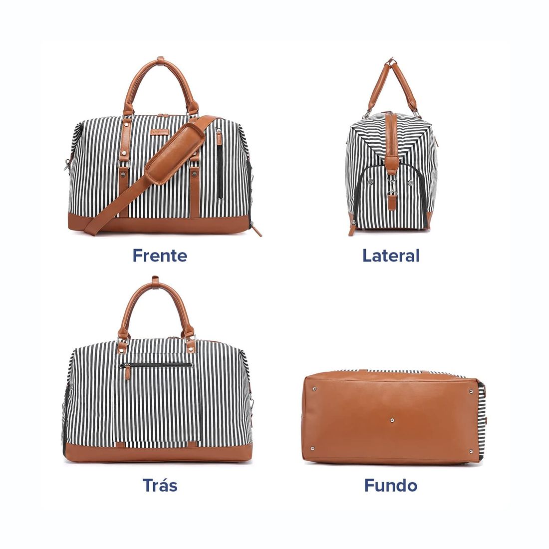 Bolsa de Viagem em Poliéster Horizon Listas