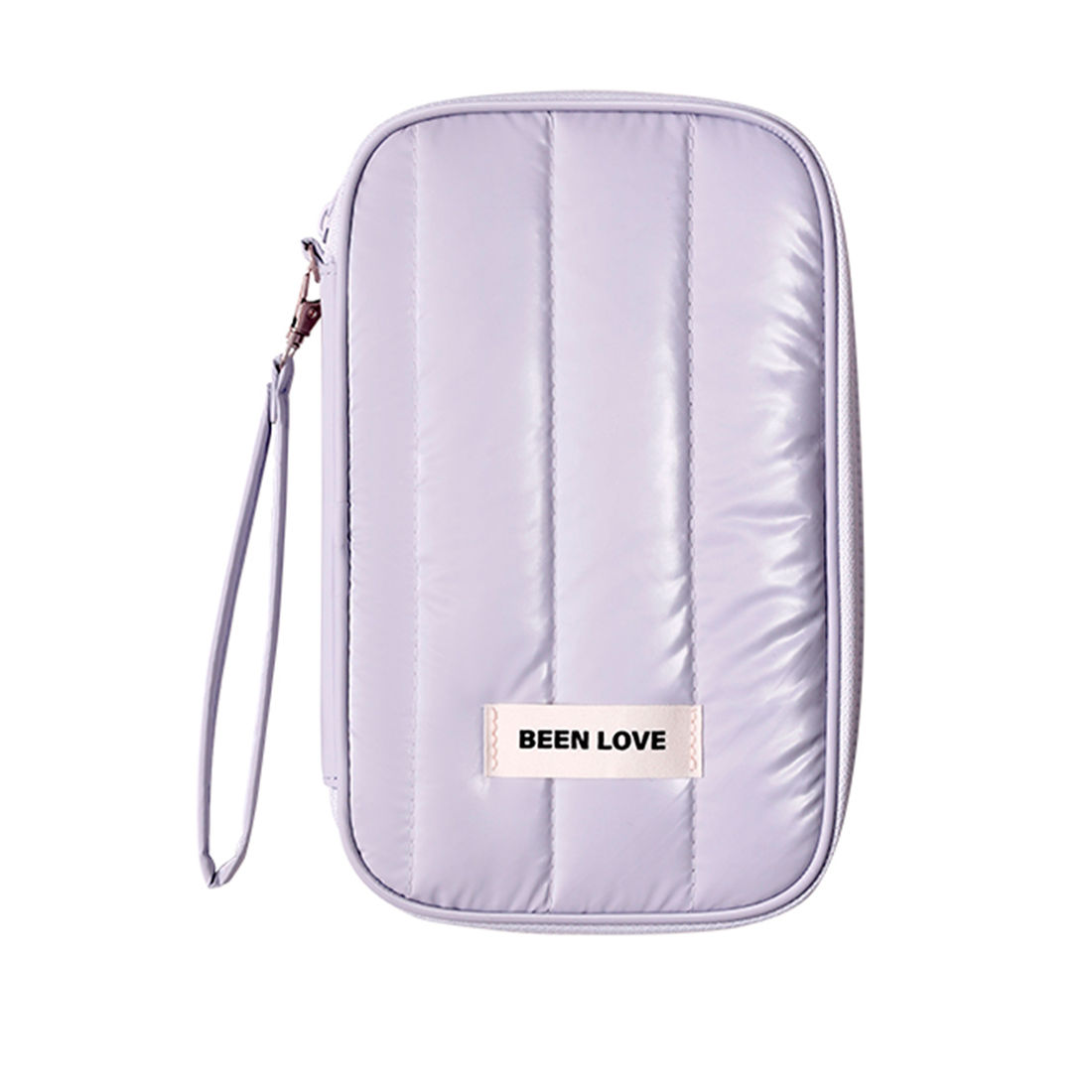 Kit de Acessórios Multifuncional com Necessaire, Porta Passaporte e Porta Notebook 14 Polegadas Puffer Maloa Lilás