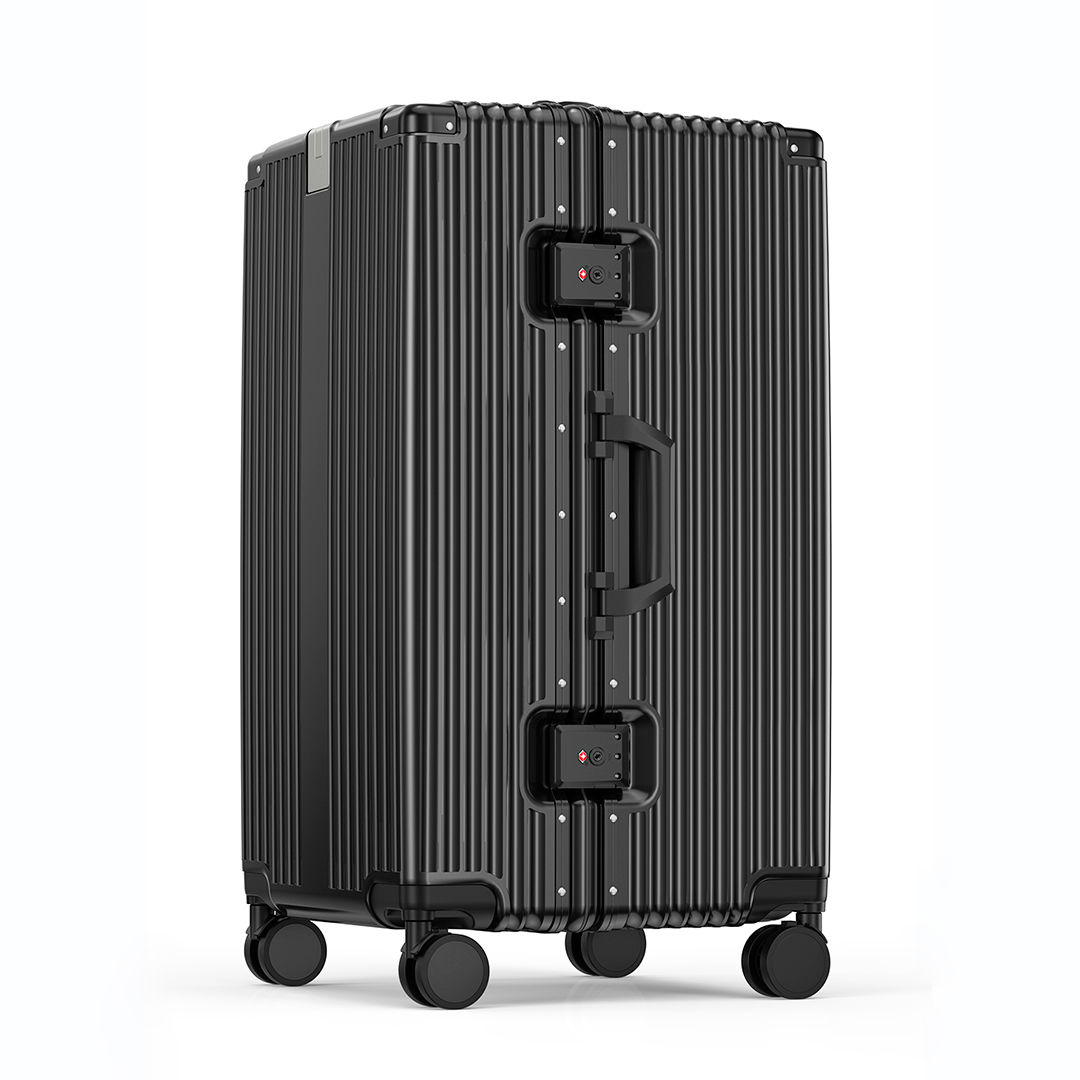 Kit Malas de Viagem 32kg Holanda Bau Maloa Branco e Preto com 2 Kits Organizadores Branco e Preto