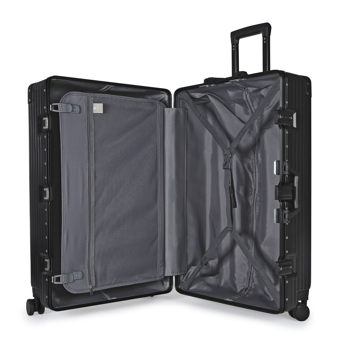 Compre Kit de Malas de Viagem Toronto Preto Media 23kg, Grande 32kg e Frasqueira e Leve 2 Capas Transparentes Preto