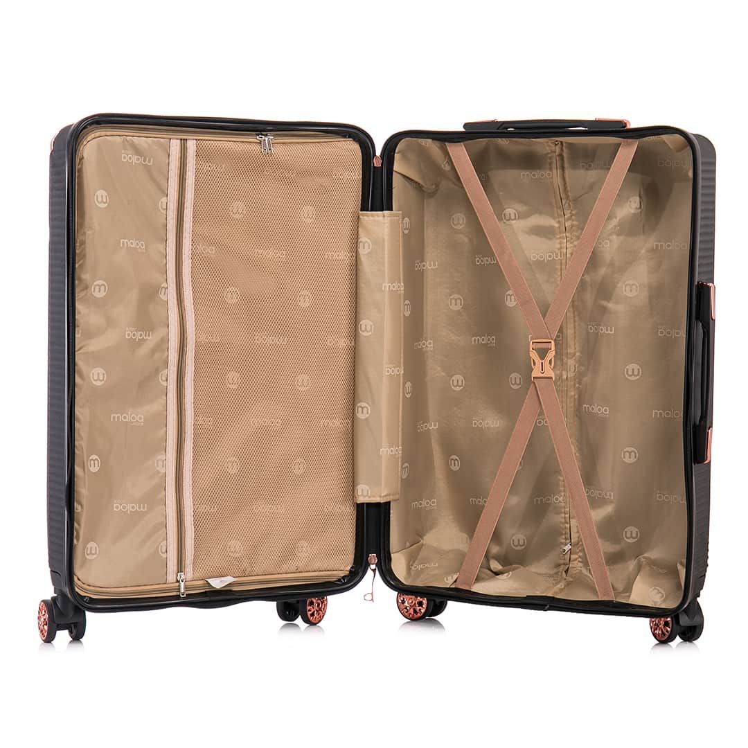 Kit Mala de Viagem Pequena de Bordo 10kg Croácia Preta e Mala Croácia Grande 32kg Preta Kit Mala de Viagem Pequena de Bordo 10kg Croácia Preta e Mala Croácia Grande 32kg Preta