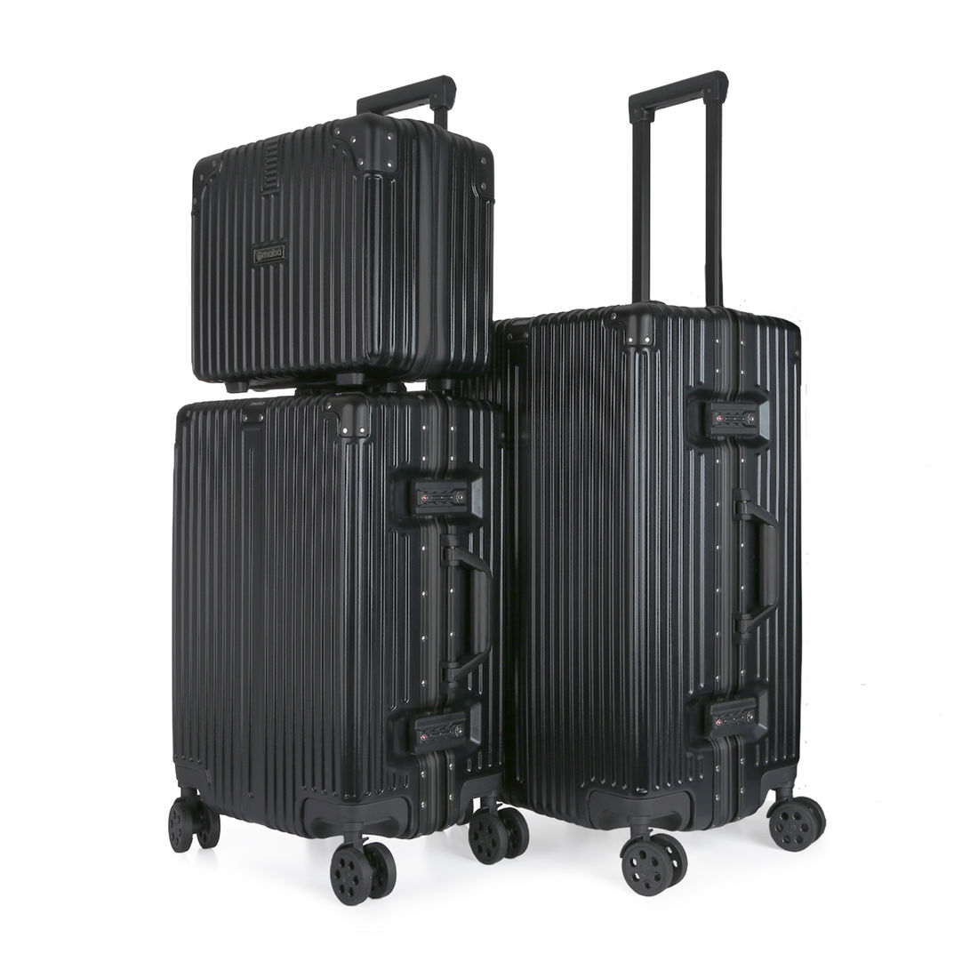 Kit de Viagem com 3 Peças Policarbonato ABS Noruega Maloa Preto Kit de Viagem com 3 Peças Policarbonato ABS Noruega Maloa Preto