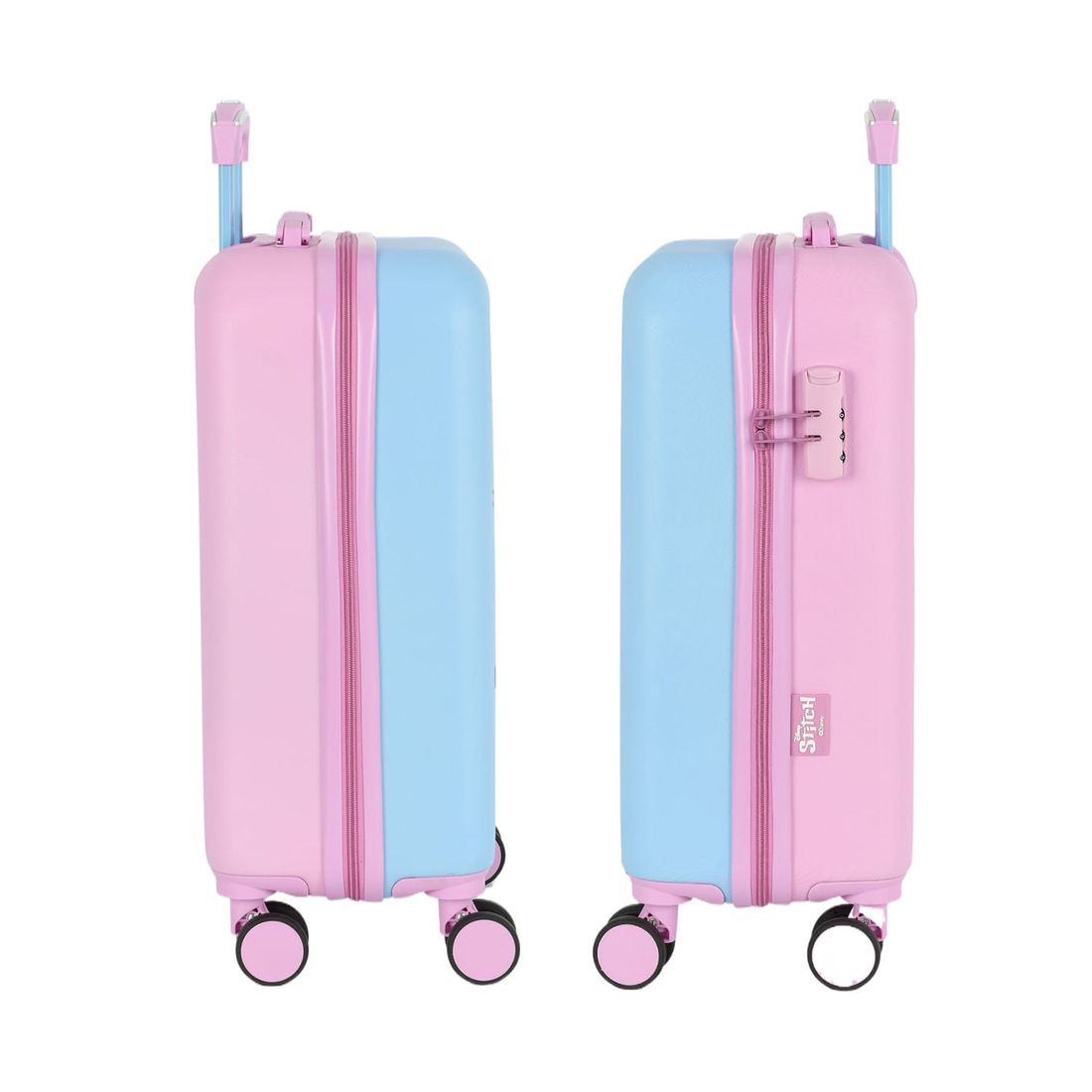 Mala de Viagem Pequena de Bordo em ABS Stitch Azul-Rosa Mala de Viagem Pequena de Bordo em ABS Stitch Azul-Rosa