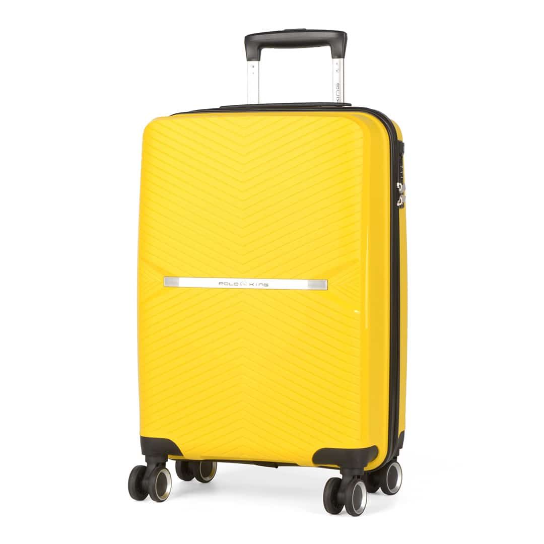 Mala de Viagem Media em Polipropeleno Milão Amarelo Com expansor Mala de Viagem Media em Polipropeleno Milão Amarelo Com expansor