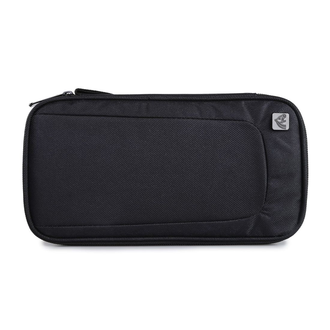 Kit Bolsa de Viagem 9 em 1 Preto, Kit Frasco 7 Pecas Preto e Nécessaire Porta Eletrônicos