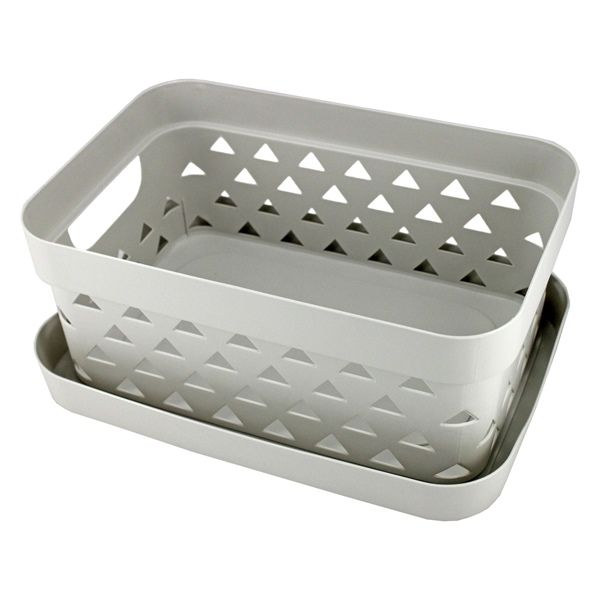 Cesto Organizador Loft Com Tampa Média Cinza Cesto Organizador Loft Com Tampa Média Cinza