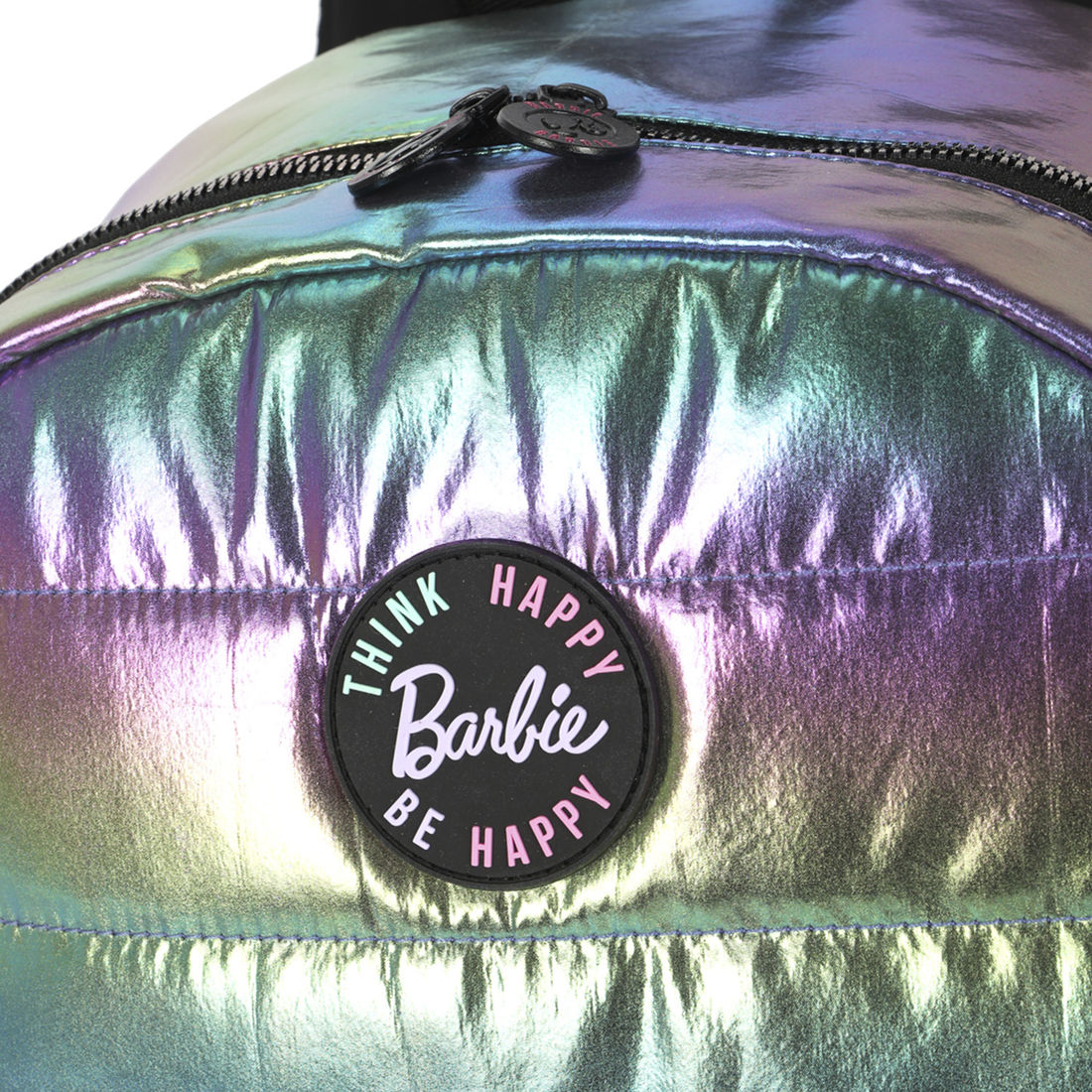 Barbie Mochila Escolar Juvenil Barbie Metalizado Preto