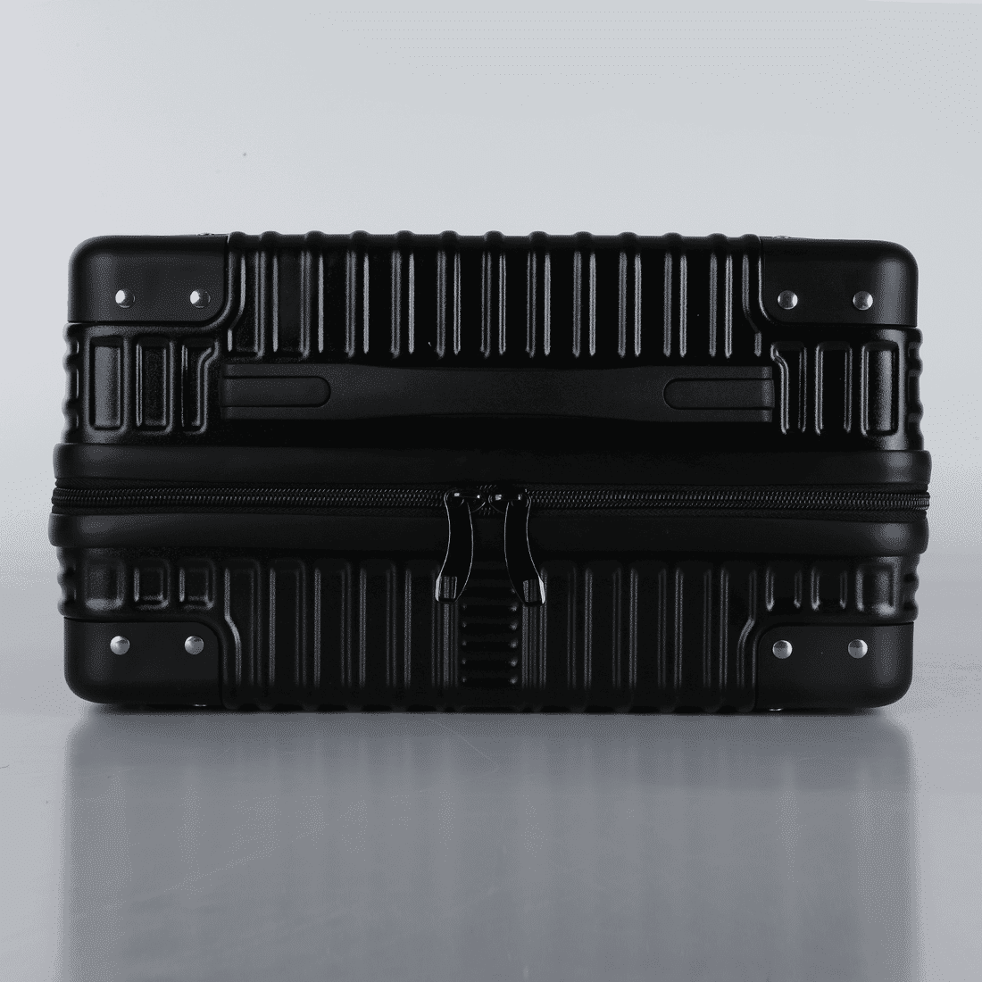 Conjunto Mala de Viagem Pequena de Bordo 10kg Policarbonato ABS Noruega Maloa Preto