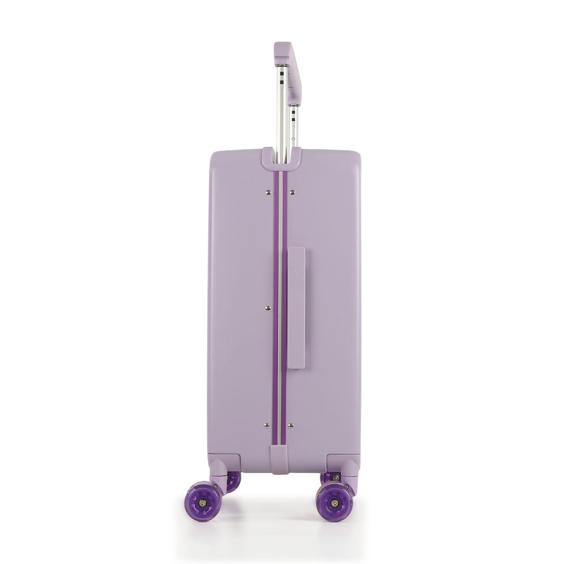 Kit Mala de Viagem Pequena 10kg Chicago Lilás e Kit Multifuncional Puffer com Porta Notebook, Porta Passaporte e Necessaire