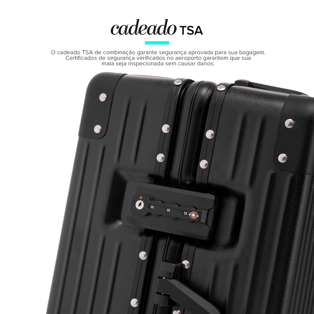 Mala de Viagem Pequena de Bordo 10 kg  ABS Policarbonato Toronto Maloa Preto