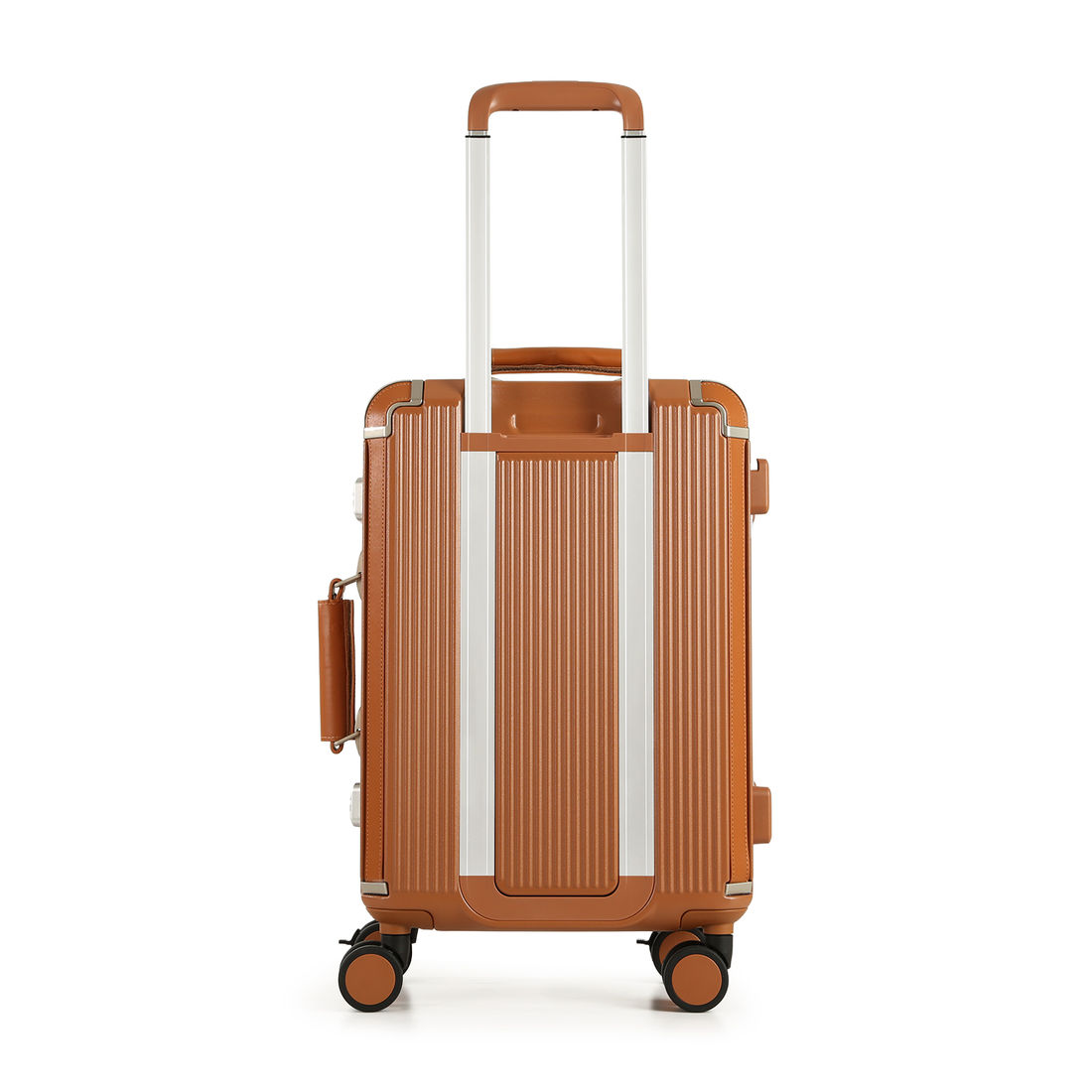 Kit  Malas de Bordo 10kg Vienna Marrom e Capri Preto em Policarbonato com Tags de Identificação Premium