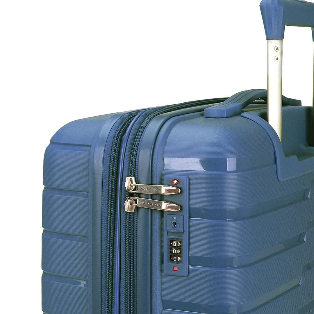 Mala de Viagem Grande 26 Chamonix Azul em polipropileno e com expansor Mala de Viagem Grande 26 Chamonix Azul em polipropileno e com expansor