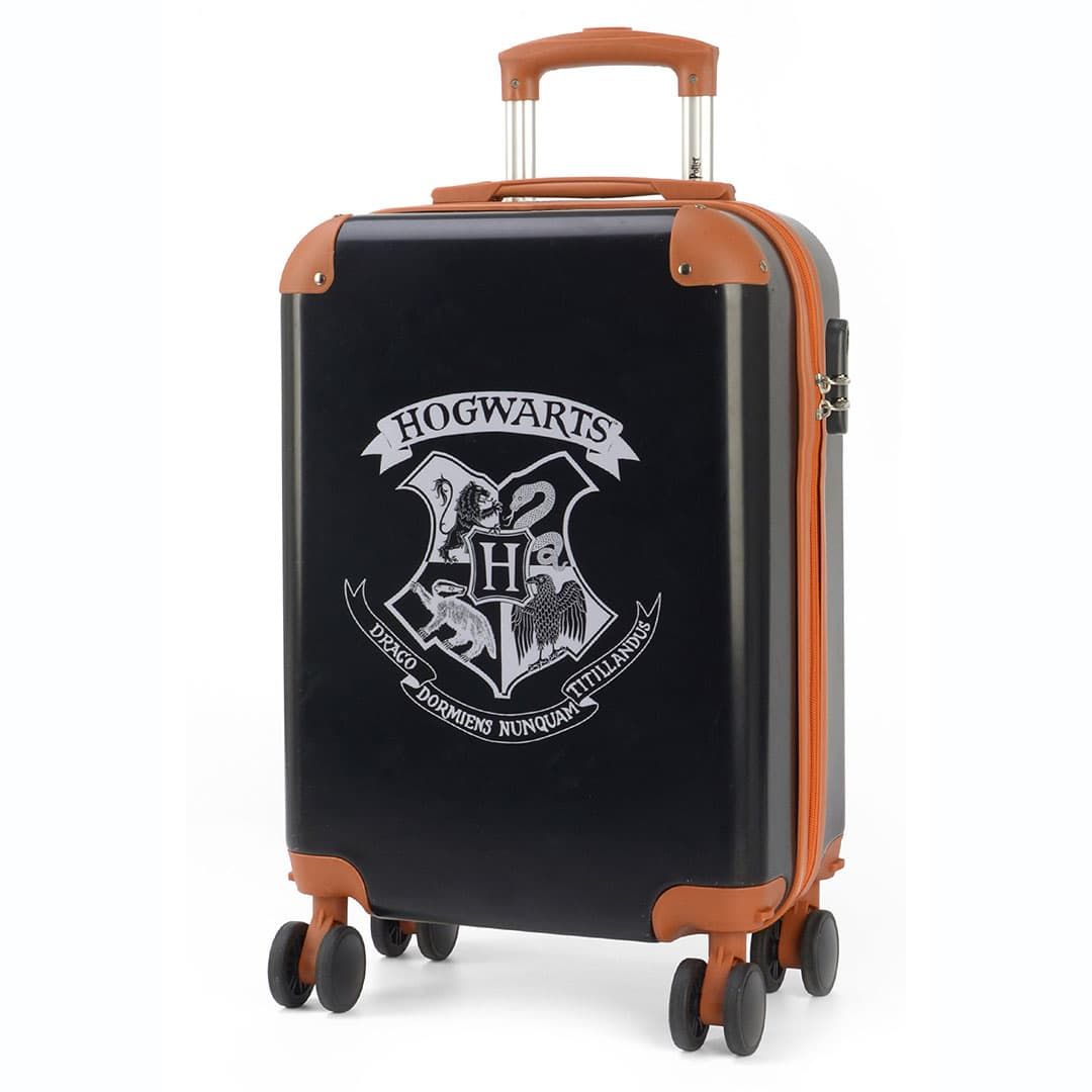 Mala de Viagem Pequena de Bordo 10kg Bordo Infantil Harry Potter Preto com Marrom