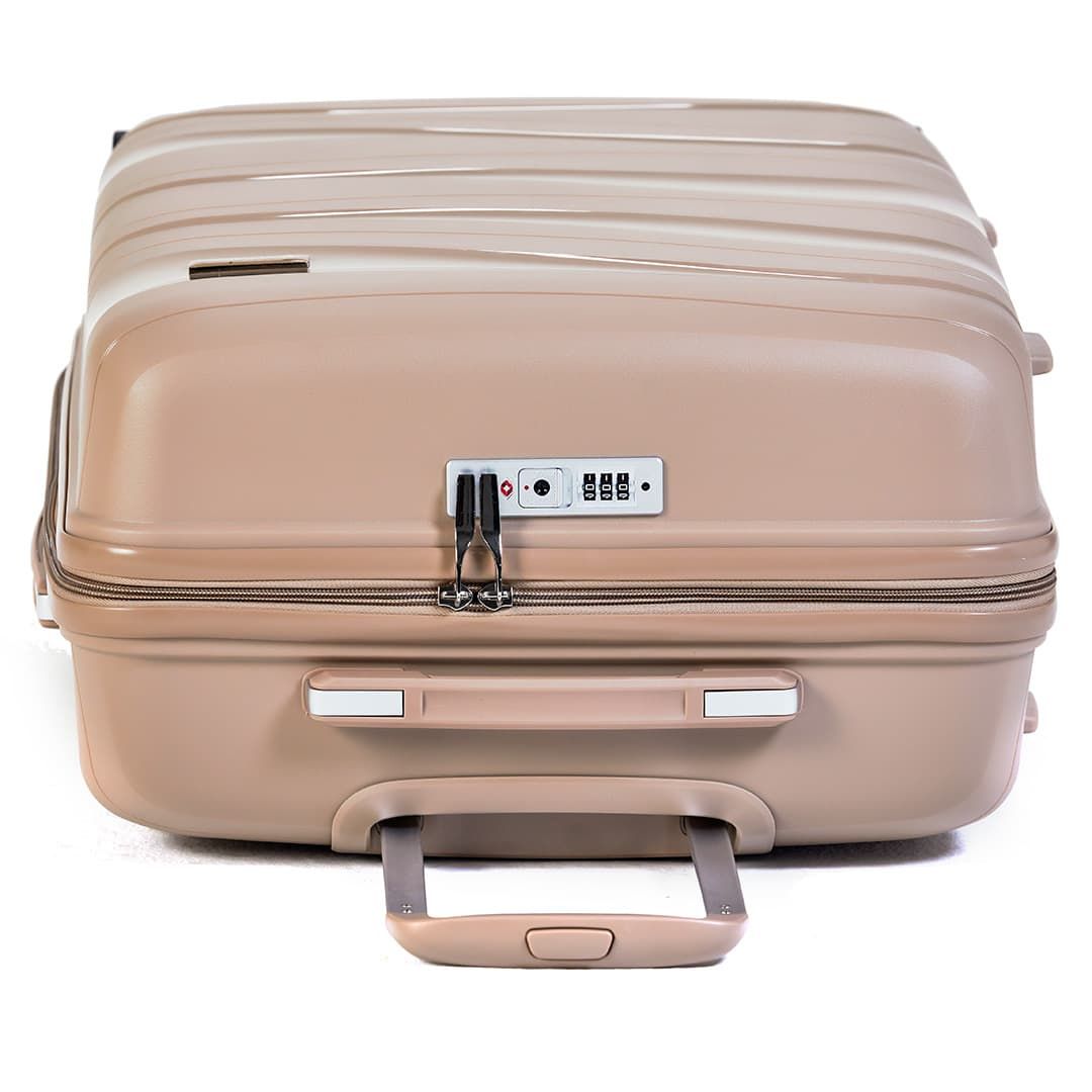 Mala de Viagem Pequena de Bordo 10Kg em Polipropileno Ibiza Maloa Champanhe