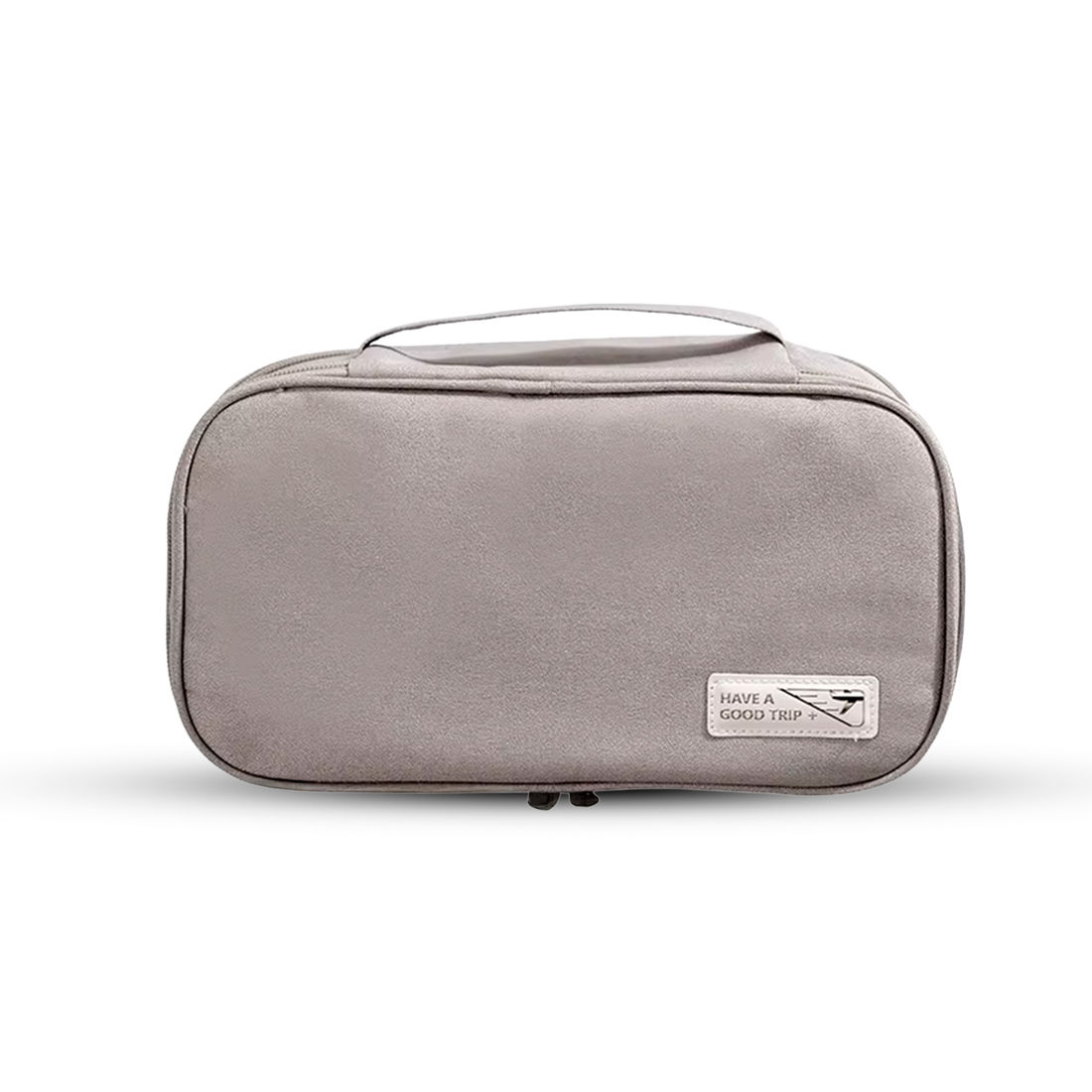 Organizador Porta Lingerie com 2 Compartimentos em Poliéster Cinza