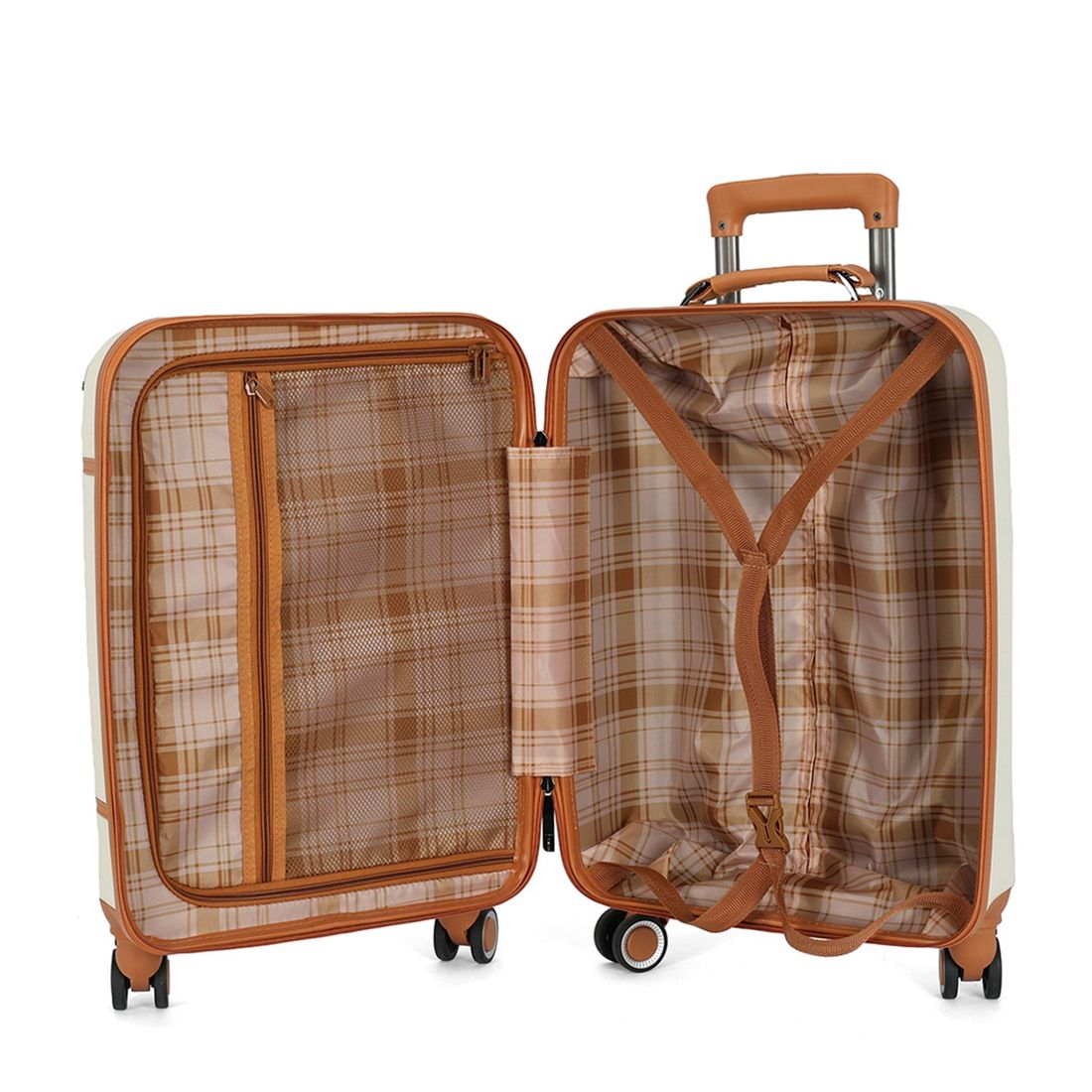 Mala de Viagem Pequena de Bordo 10 kg em ABS Atena Branco