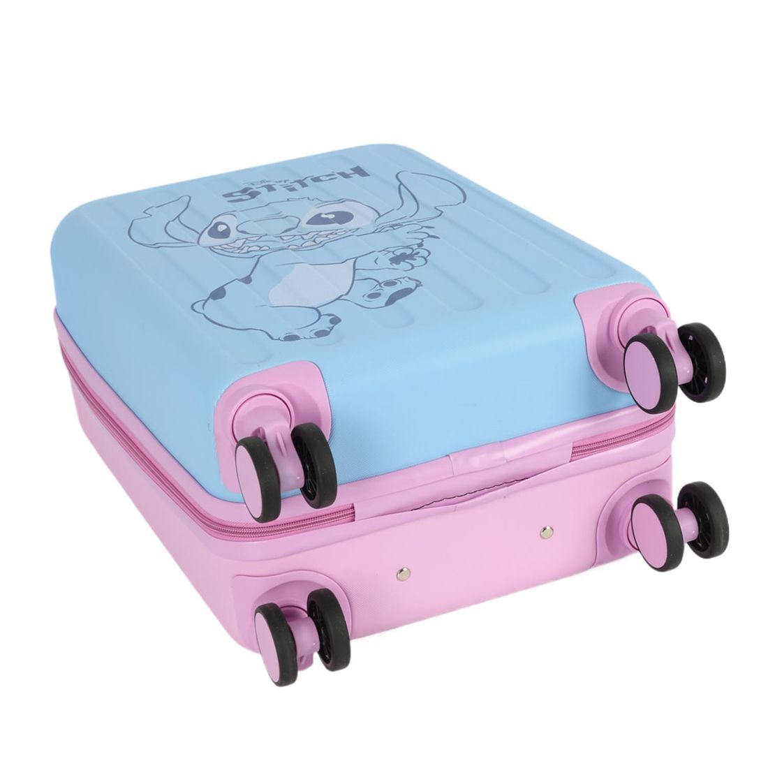 Mala de Viagem Pequena de Bordo em ABS Stitch Azul-Rosa Mala de Viagem Pequena de Bordo em ABS Stitch Azul-Rosa