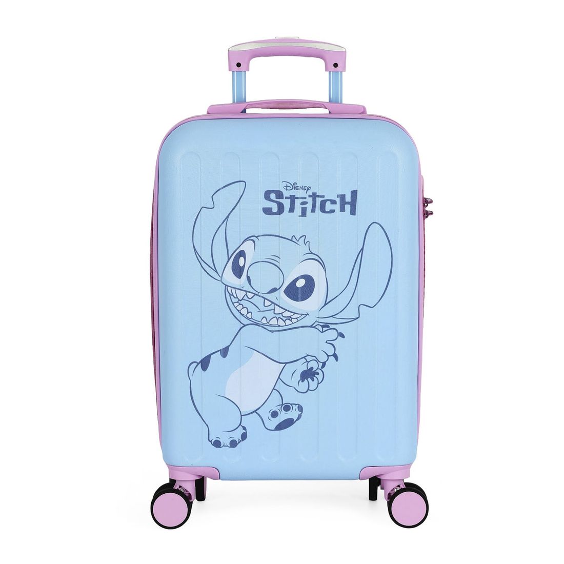Mala de Viagem Pequena de Bordo em ABS Stitch Azul-Rosa Mala de Viagem Pequena de Bordo em ABS Stitch Azul-Rosa