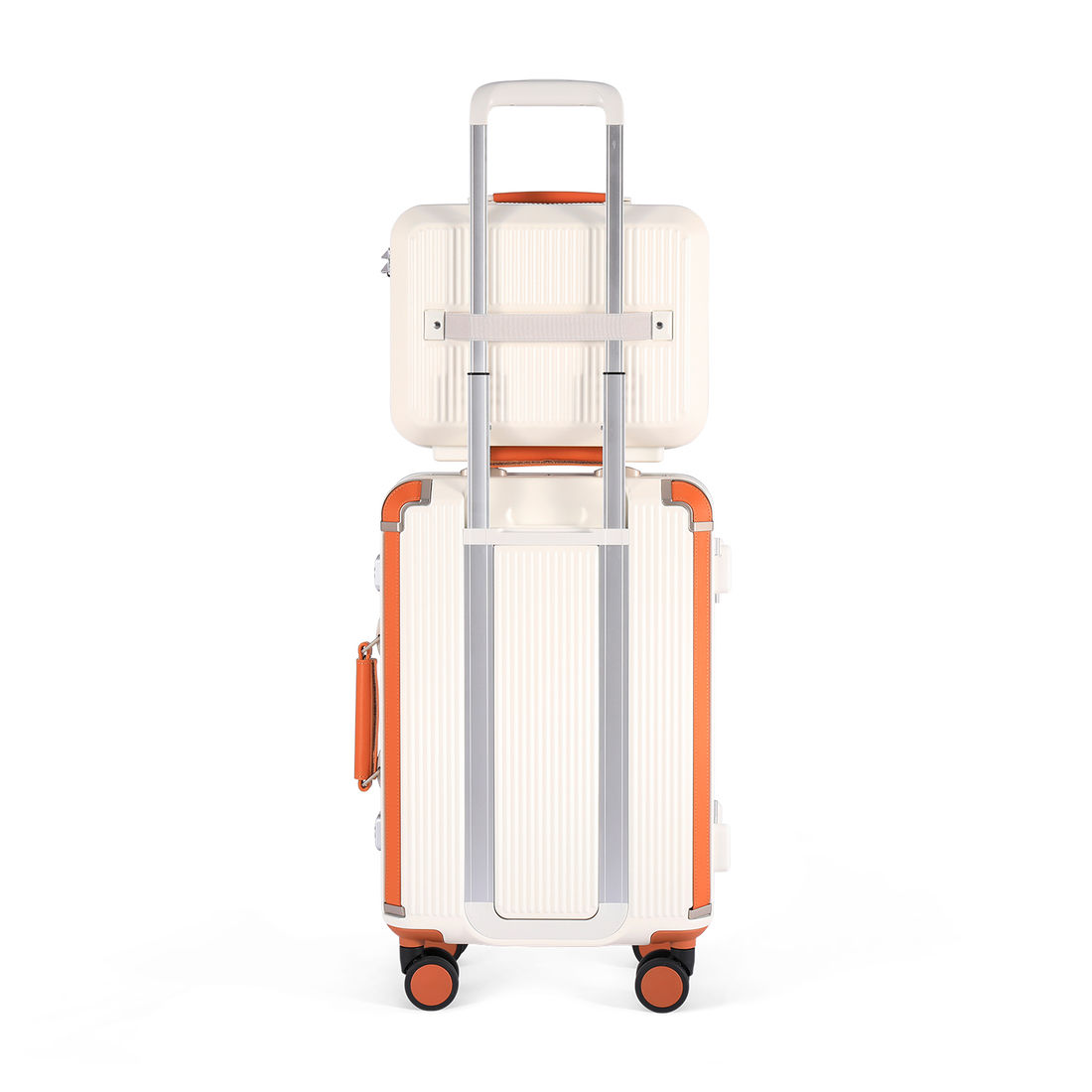 Conjunto de Mala Pequena de Bordo 10kg em Policarbonato Vienna Maloa Branco Conjunto de Mala Pequena de Bordo 10kg em Policarbonato Vienna Maloa Branco