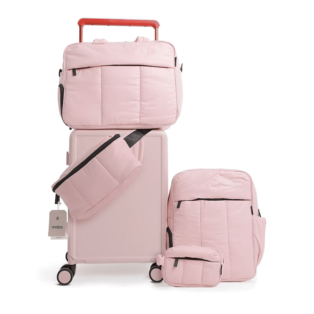 Mala de Viagem Pequena de Bordo 10 kg em Policarbonato Dinamarca Maloa e Kit Confort Bag