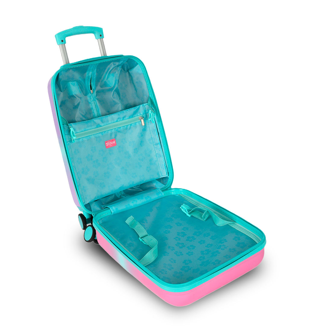Mala de Viagem Pequena de Bordo 10kg Policarbonato Stitch e Angel Flowers