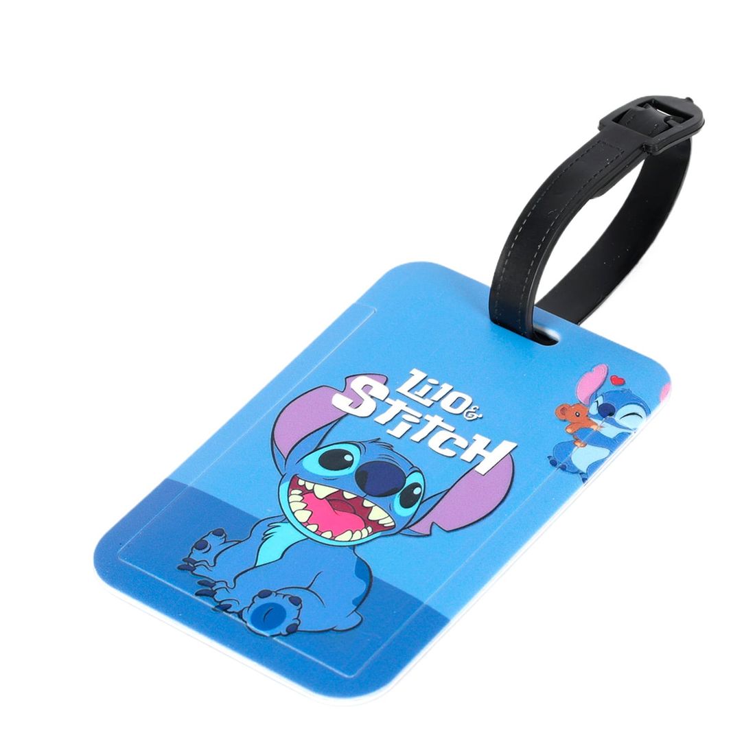 Tag Identificador de Bagagem para Malas de Viagem em ABS Stitch Love Azul