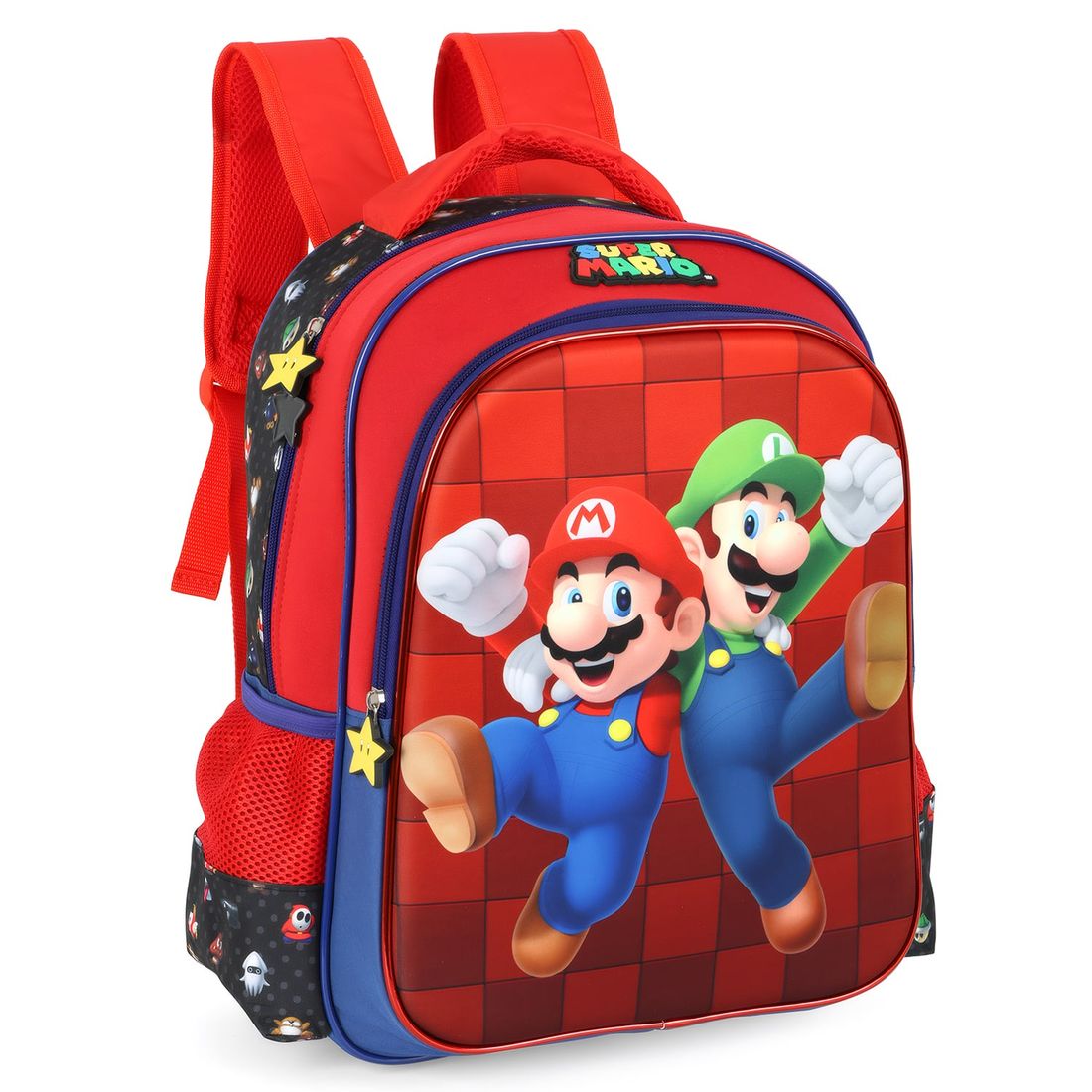 Conjunto de Mala de Bordo 10 kg e Mochila Infantil Mario e Luigi Conjunto de Mala de Bordo 10 kg e Mochila Infantil Mario e Luigi