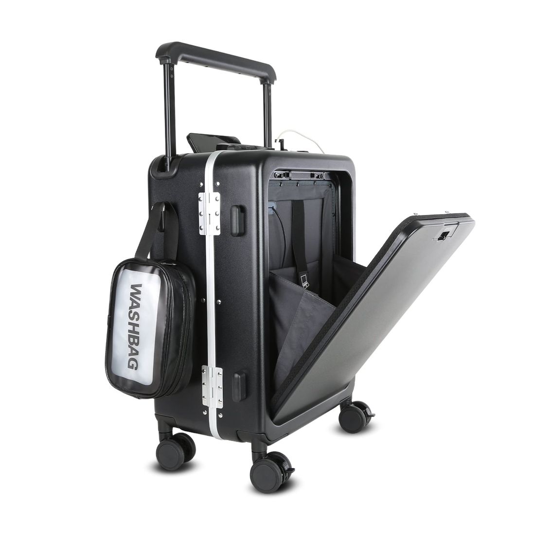 Mala de Viagem Pequena de Bordo 10 kg em Policarbonato Barcelona Maloa Preto Mala de Viagem Pequena de Bordo 10 kg em Policarbonato Barcelona Maloa Preto