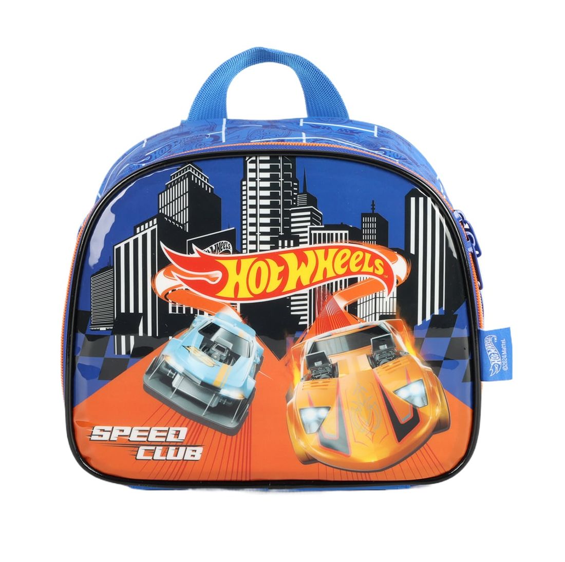 Kit Bolsa Escolar Infantil e Lancheira Hot Whells Azul Kit Bolsa Escolar Infantil e Lancheira Hot Whells Azul
