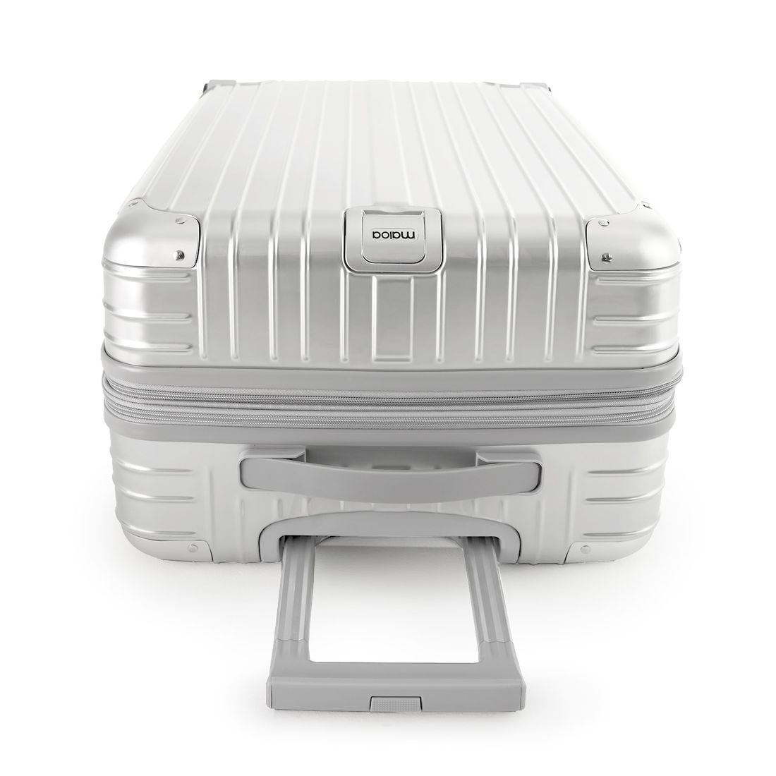 Mala de Viagem Pequena de Bordo 10kg ABS Policarbonato com Expansor Brasil Maloa Prata Mala de Viagem Pequena de Bordo 10kg ABS Policarbonato com Expansor Brasil Maloa Prata