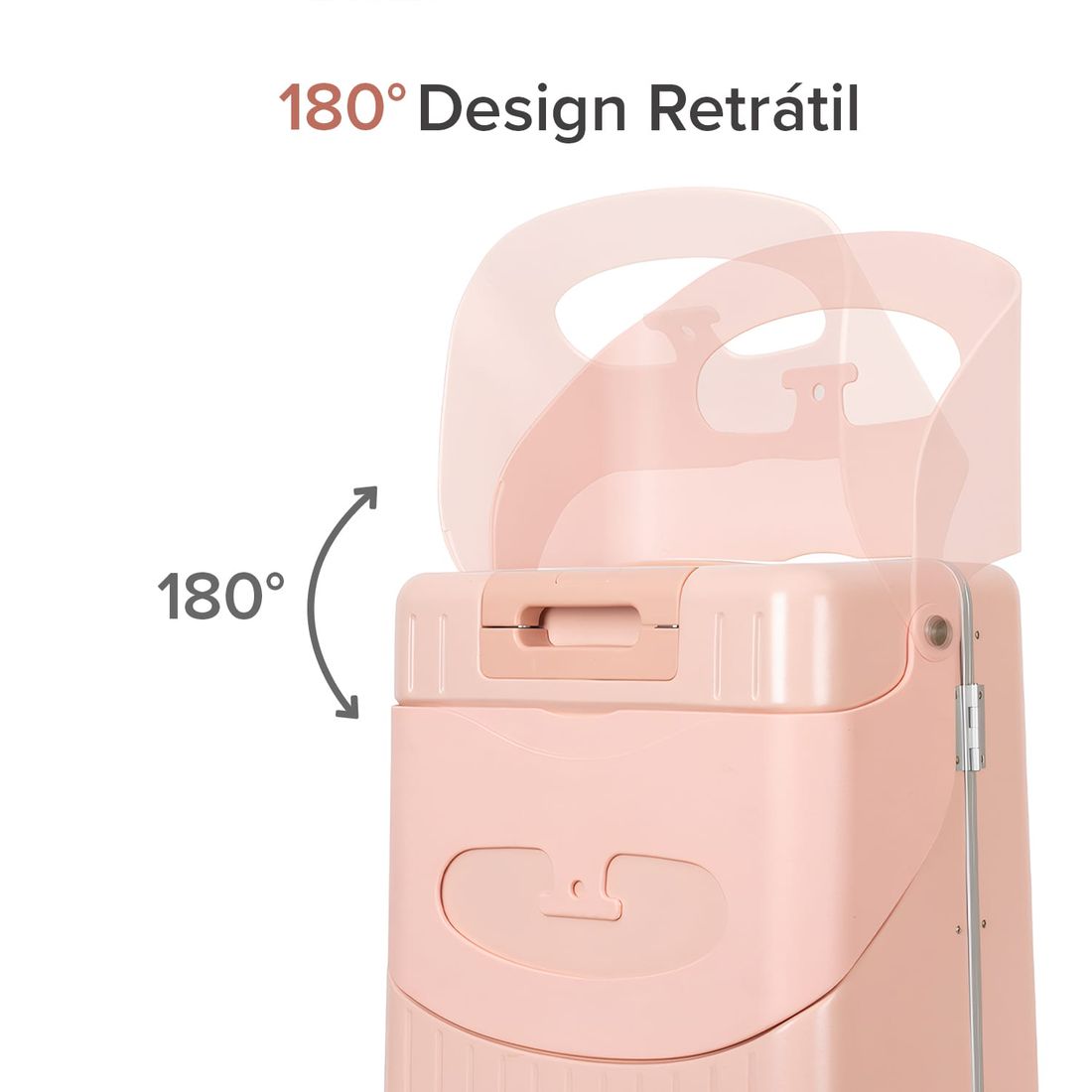 Kit Mala de Assento Grécia Media 23 kg Rosa, Bolsa Confort e Tag Good Travel Rosa