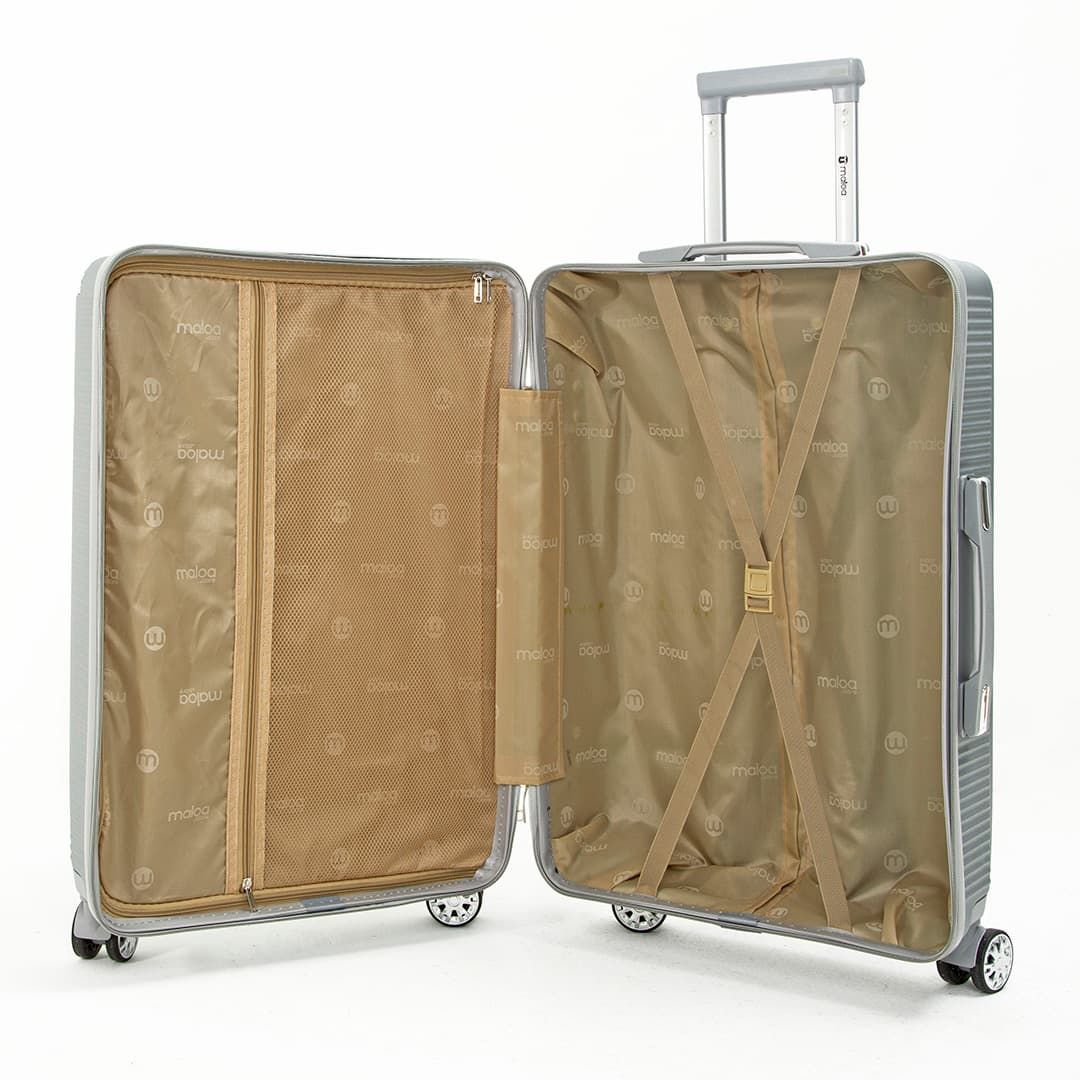 Conjunto de Mala Pequena de Bordo 10kg e Frasqueira Croacia Maloa Prata