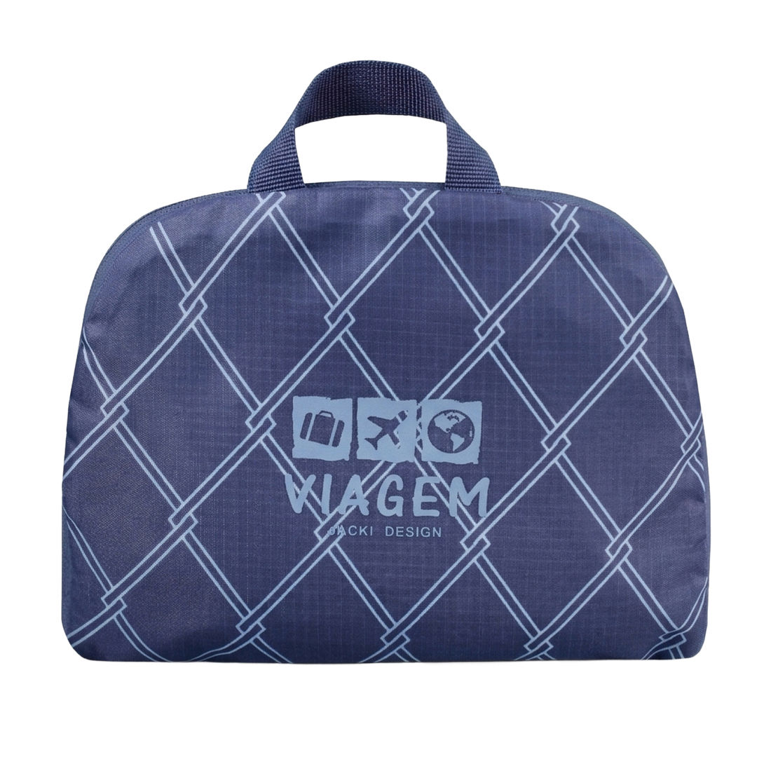 Mochila Dobrável Azul Listras