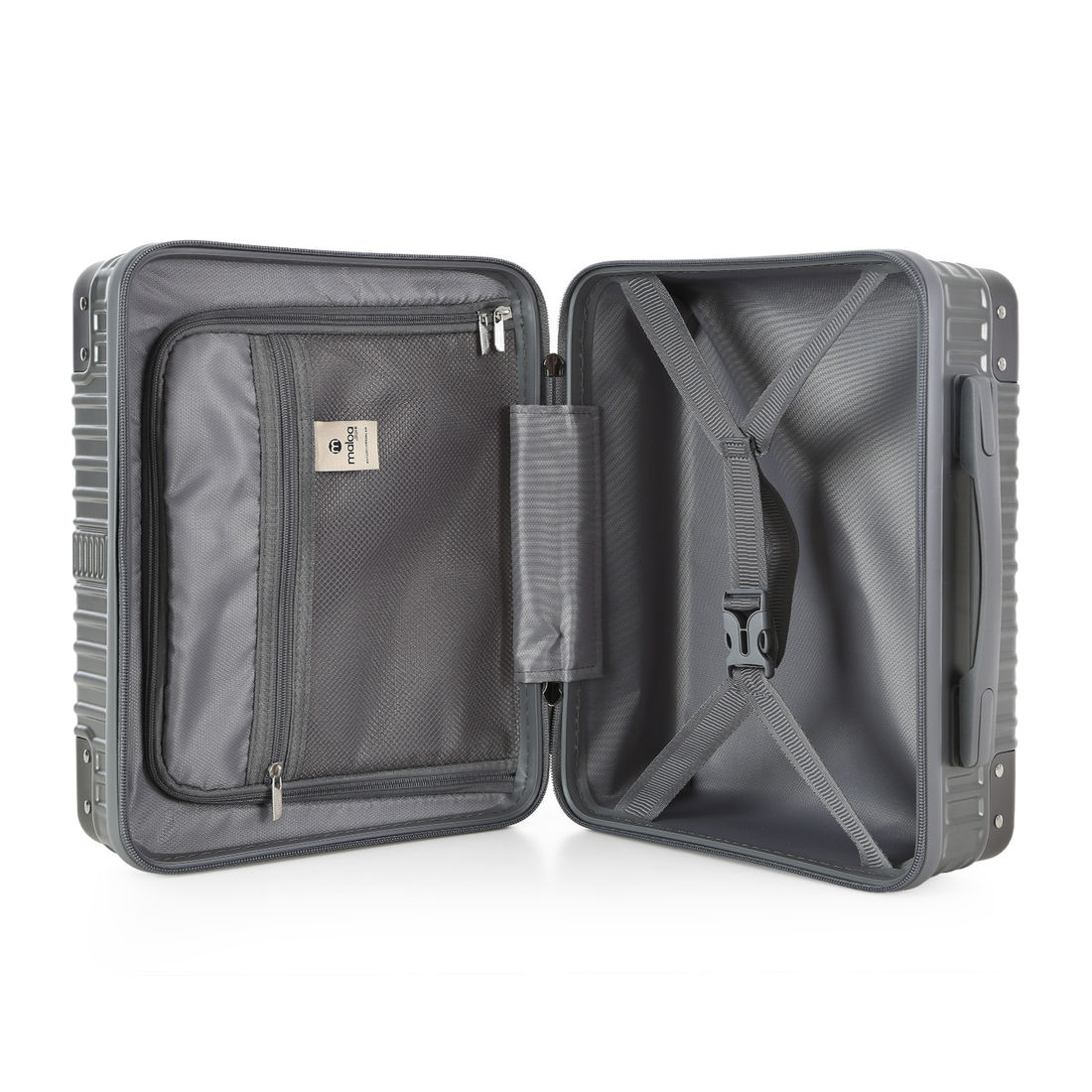 Kit de Viagem com 3 Peças Policarbonato ABS Noruega Maloa Chumbo