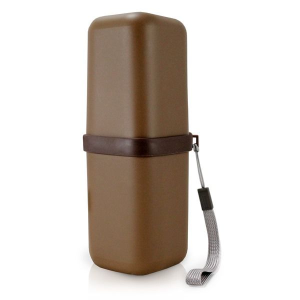 Porta Escova e Pasta de Dente Marrom