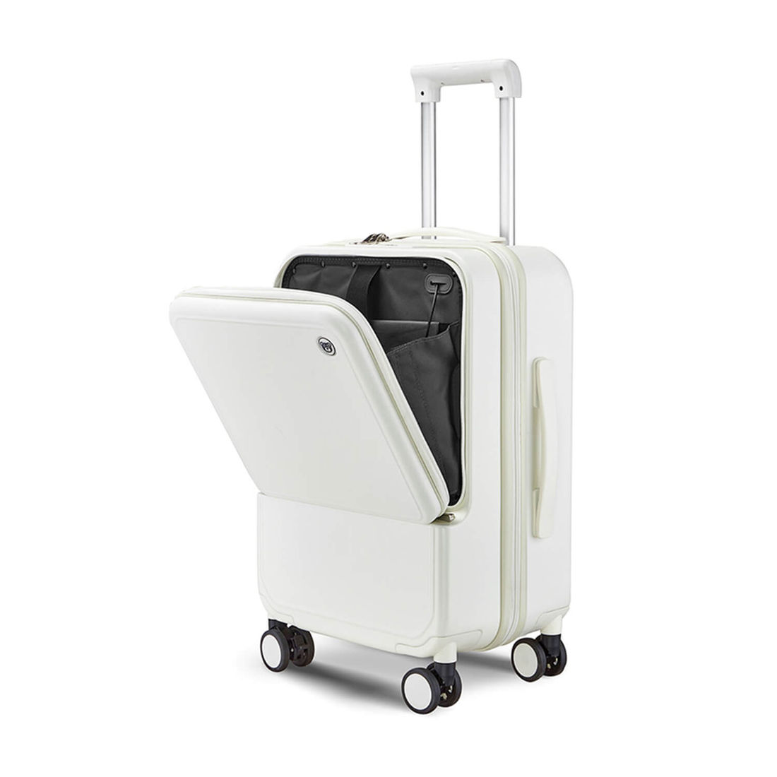 Mala de Viagem Pequena de Bordo 10 kg em Policarbonato Lisboa Maloa Branco Mala de Viagem Pequena de Bordo 10 kg em Policarbonato Lisboa Maloa Branco