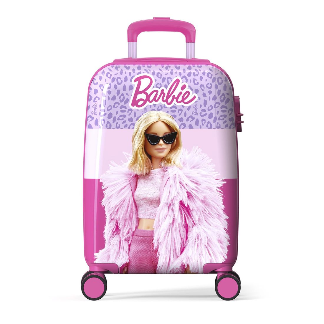 Conjunto de Mala de Bordo 10 kg e Mochila Infantil Barbie Pink