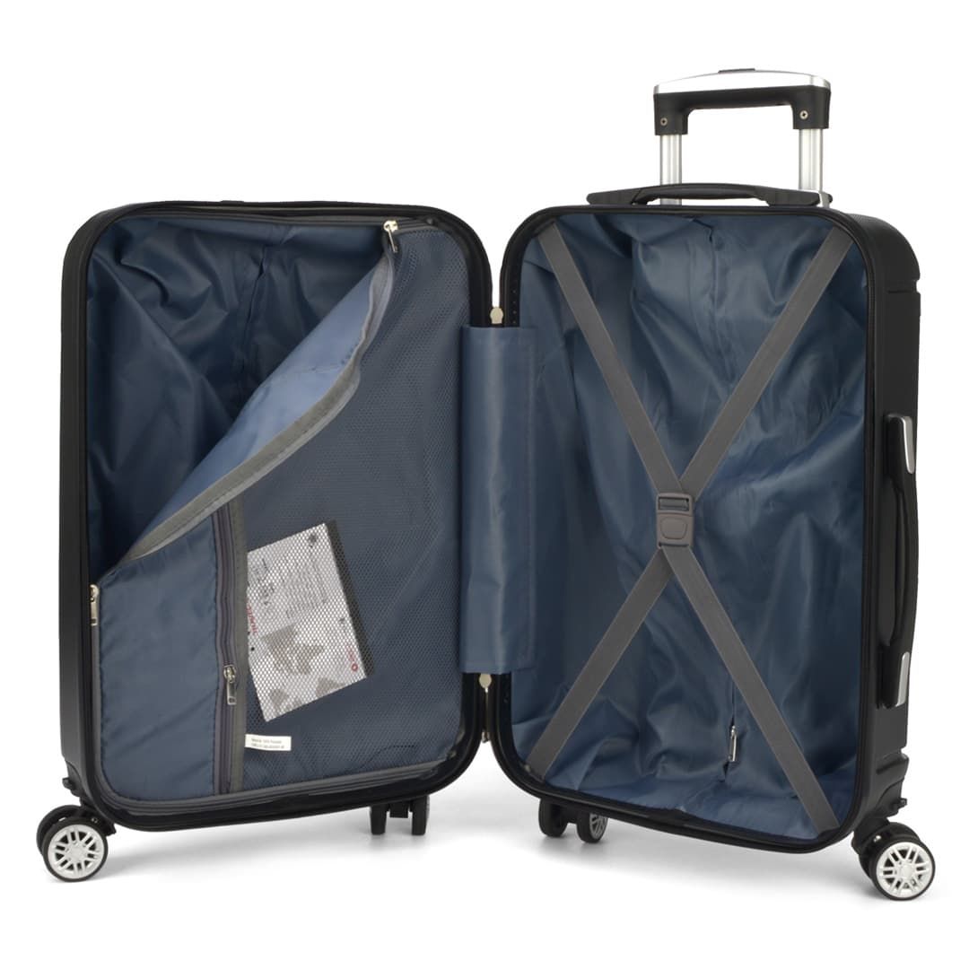 Mala de Viagem Pequena de Bordo 10kg  Porta Notbook Argos Preto