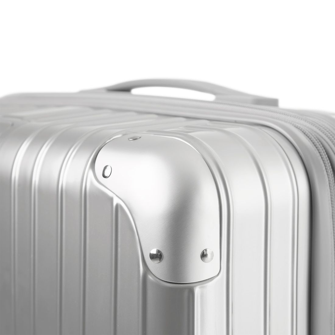 Conjunto Mala de Viagem Pequena de Bordo 10kg ABS Policarbonato com Expansor e Frasqueira Brasil Maloa Prata Conjunto Mala de Viagem Pequena de Bordo 10kg ABS Policarbonato com Expansor e Frasqueira Brasil Maloa Prata