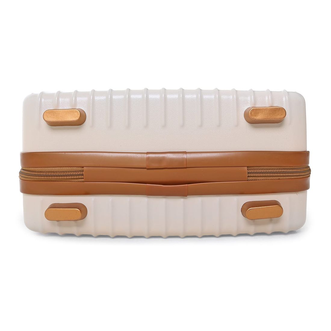 Compre Mala de Viagem Toronto Bege Grande 32kg em ABS Policarbonato e Ganhe Frasqueira