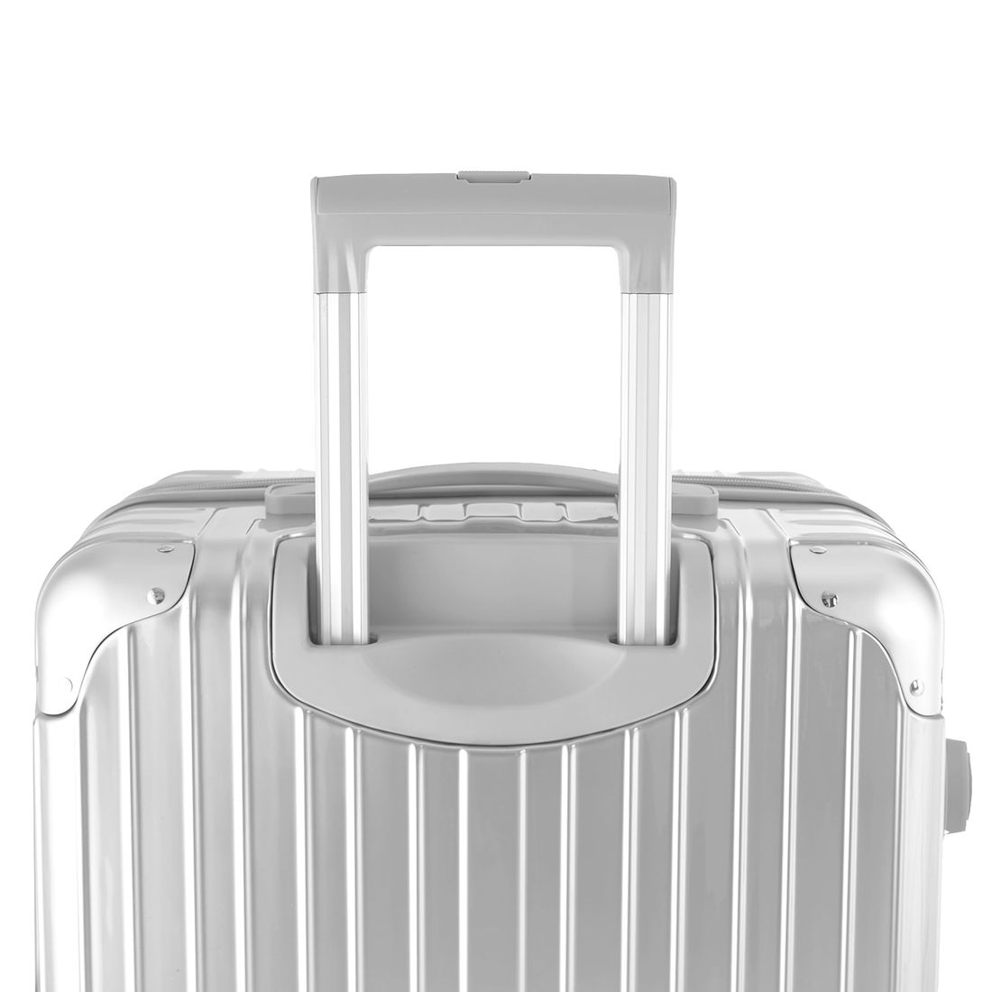 Mala de Viagem Grande 32kg ABS Policarbonato com Expasor Brasil Maloa Prata Mala de Viagem Grande 32kg ABS Policarbonato com Expasor Brasil Maloa Prata