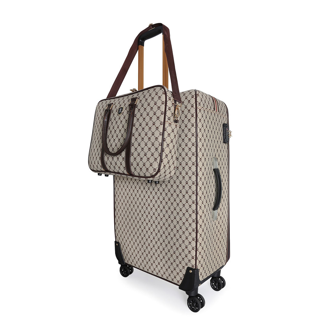 Kit de Mala Grande 32 kg Amsterdam, Bolsa de Mao, Saco Organizador Melancia, Kit Frasco 10 Peças Vinho e Nécessaire Confort Chocolate