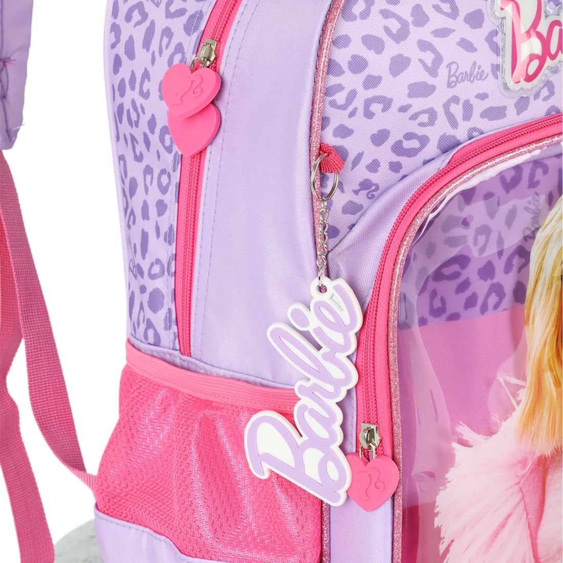 Conjunto de Mala de Bordo 10 kg e Mochila Infantil Barbie Pink