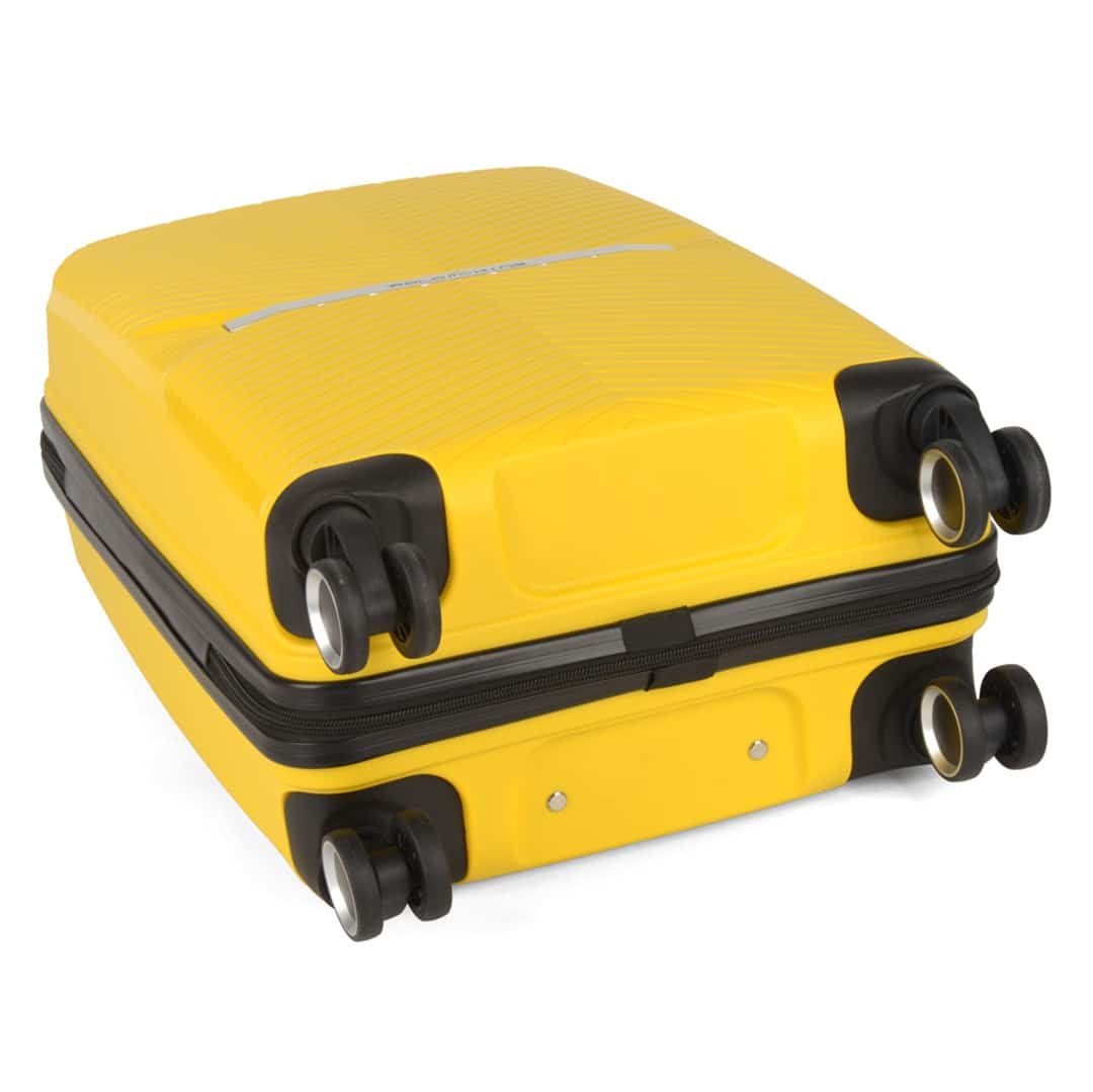 Mala de Viagem Media em Polipropeleno Milão Amarelo Com expansor Mala de Viagem Media em Polipropeleno Milão Amarelo Com expansor