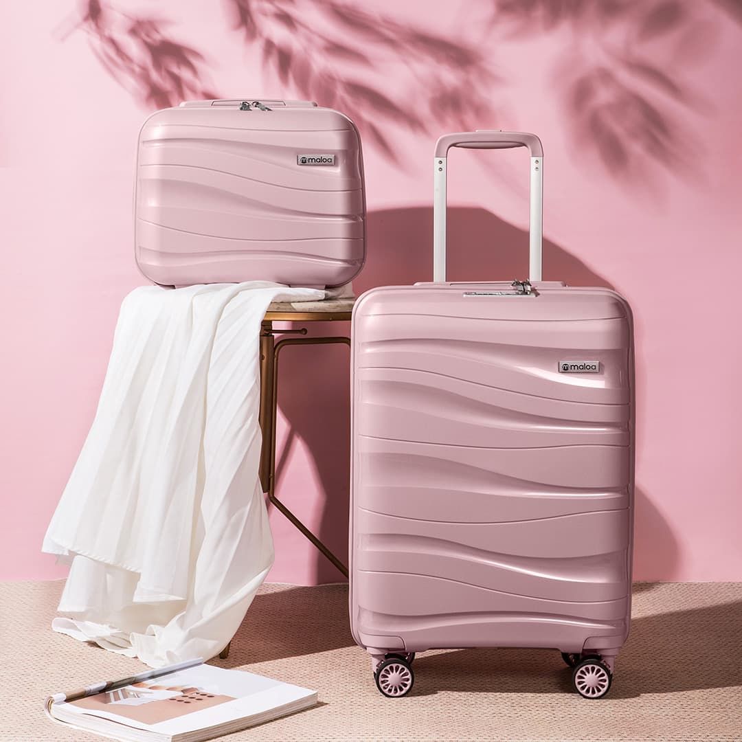 Mala de Viagem Pequena de Bordo 10Kg em Polipropileno Ibiza Maloa Rosa