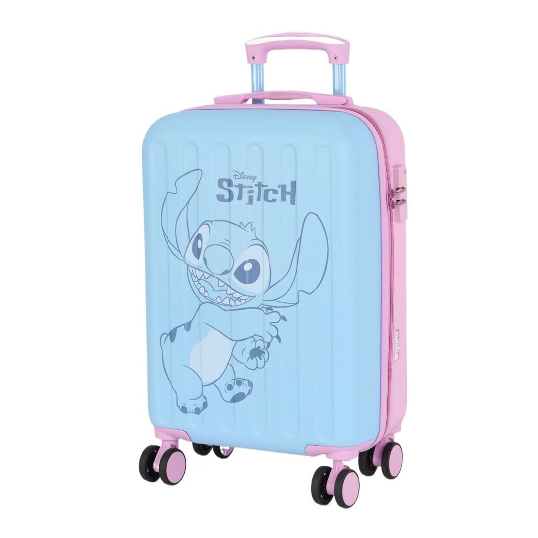 Mala de Viagem Pequena de Bordo em ABS Stitch Azul-Rosa Mala de Viagem Pequena de Bordo em ABS Stitch Azul-Rosa