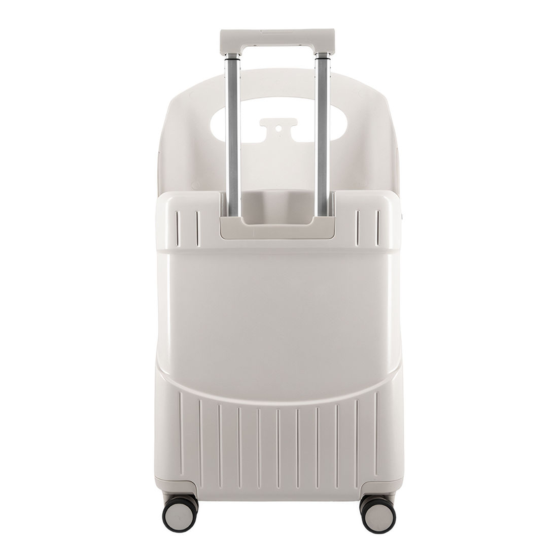 Kit Mala de Assento Grécia Media 23 kg Branca, Bolsa Confort e Tag Good Travel Branca