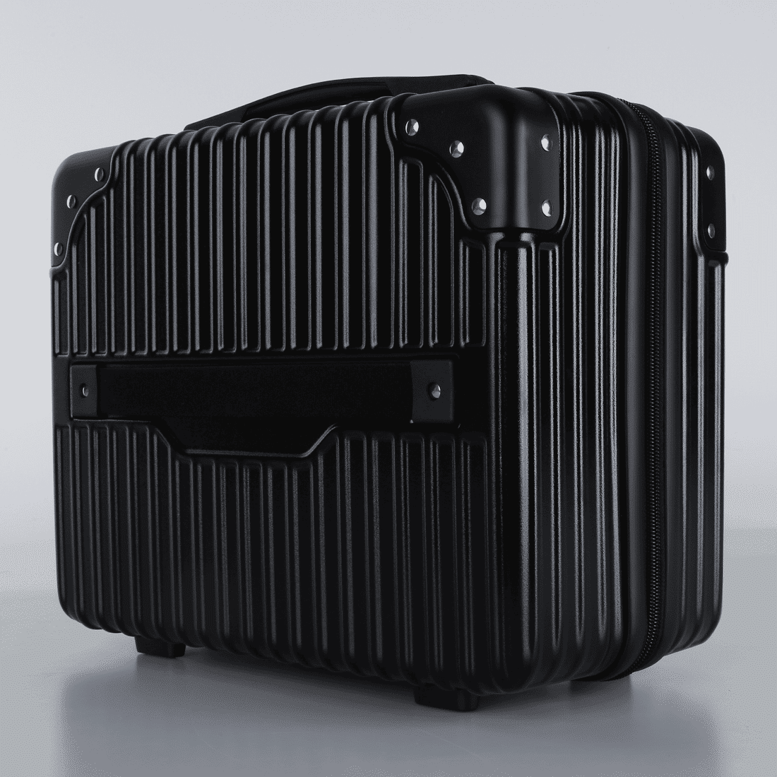 Conjunto Mala de Viagem Pequena de Bordo 10kg Policarbonato ABS Noruega Maloa Preto