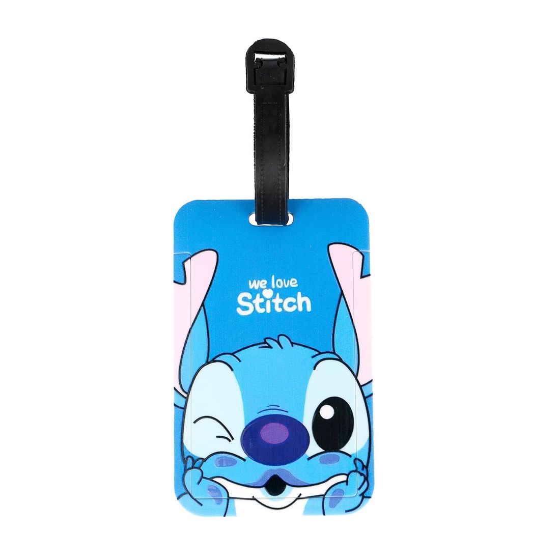Tag Identificador de Bagagem para Malas de Viagem em ABS Stitch Piscadinha Azul Tag Identificador de Bagagem para Malas de Viagem em ABS Stitch Piscadinha Azul