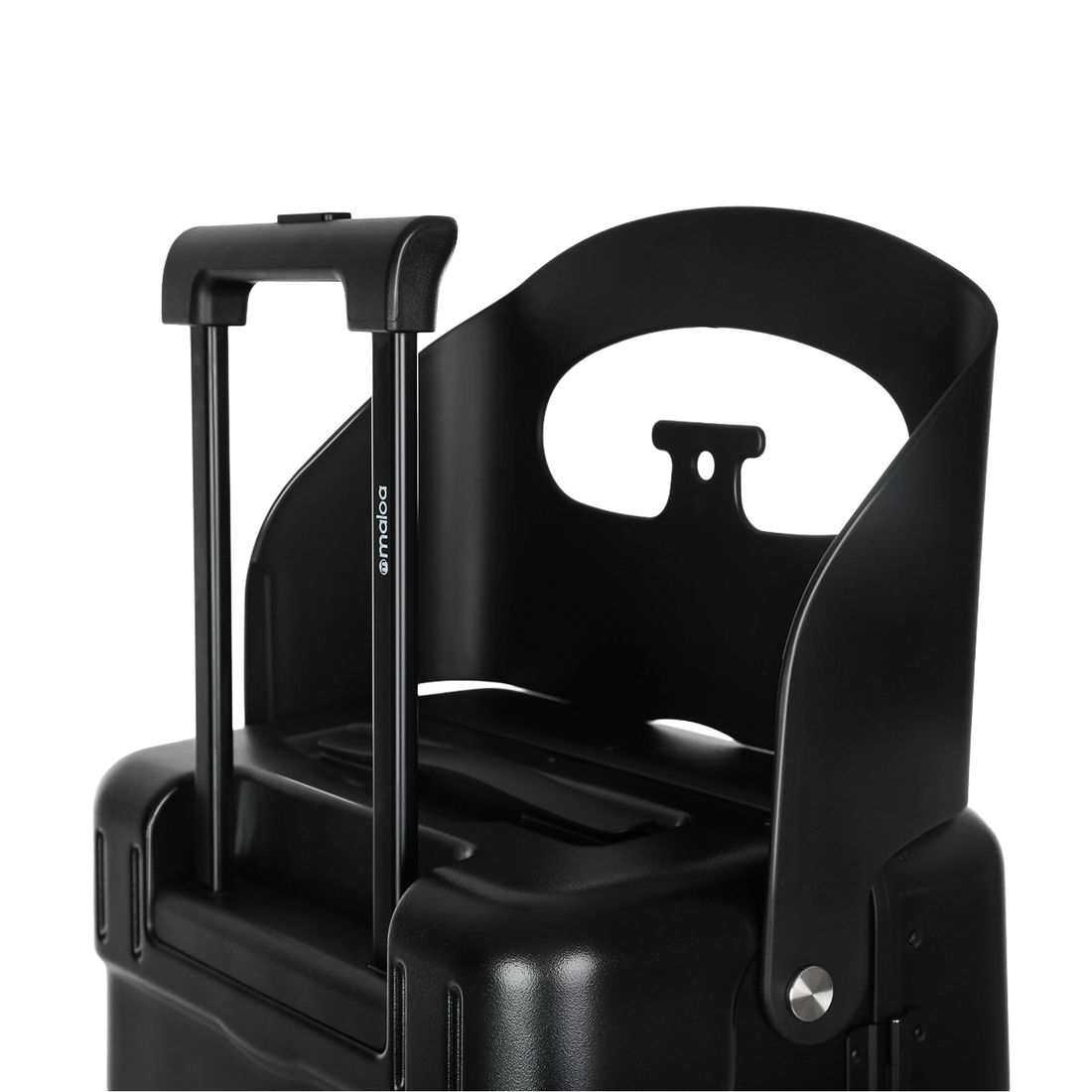 Mala de Viagem Pequena de Bordo 10 kg com Assento Infantil Policarbonato Grécia Maloa Preto Mala de Viagem Pequena de Bordo 10 kg com Assento Infantil Policarbonato Grécia Maloa Preto